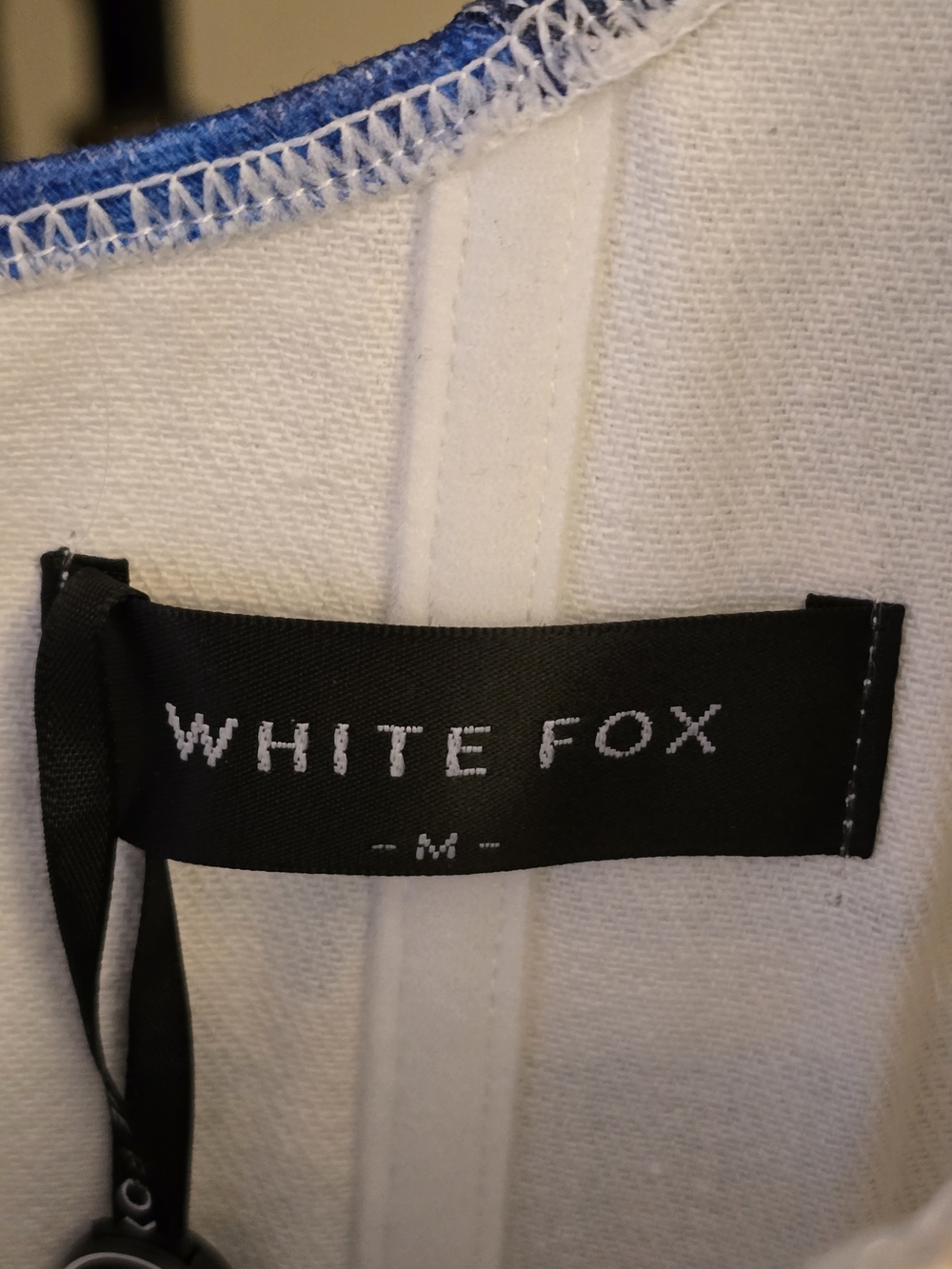 White Fox Good News Bustier Sao Paulo Corset Ribbed Top Blue White‎ Medium NEW - Picture 3 of 6